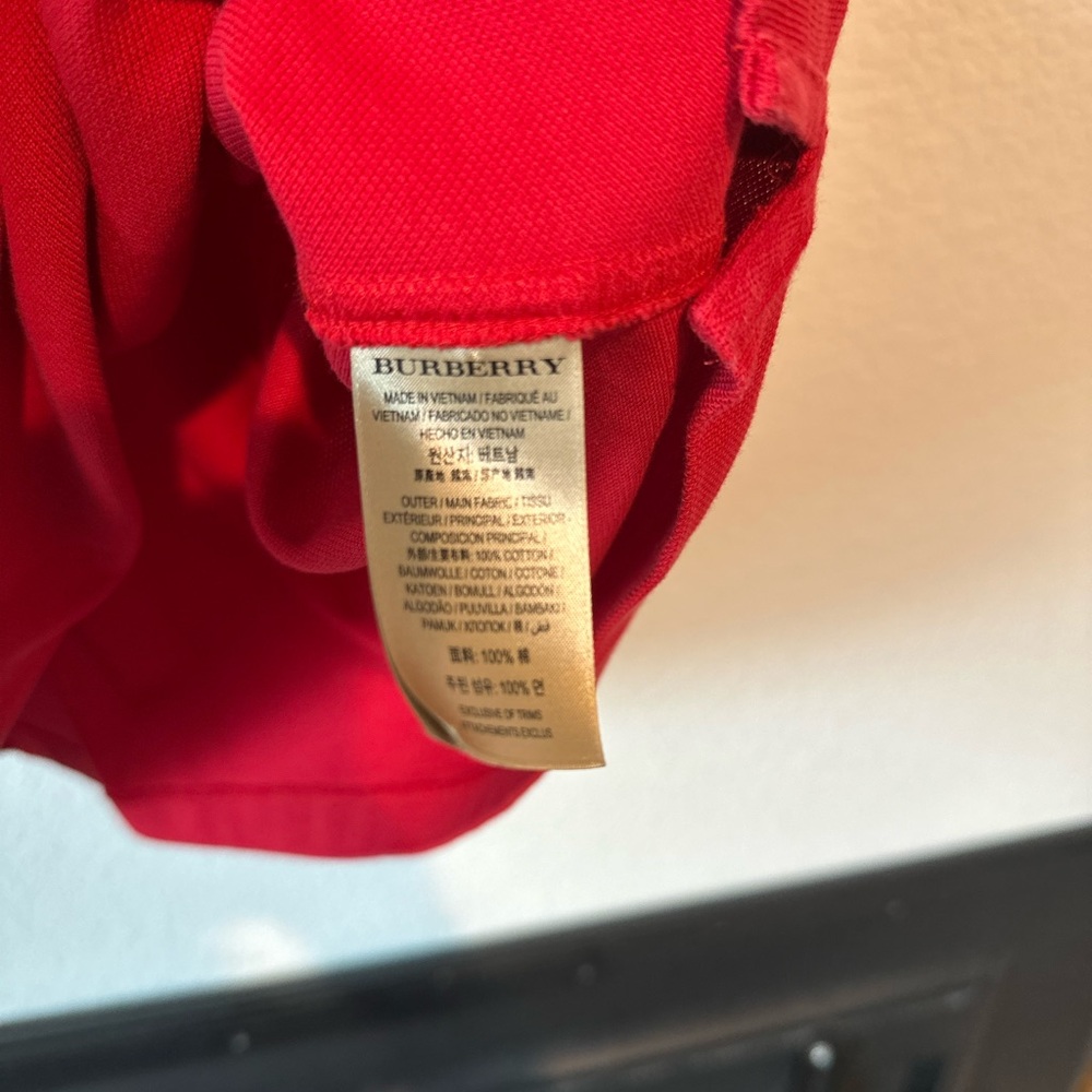 Burberry Red Polo Shirt - Picture 3 of 5